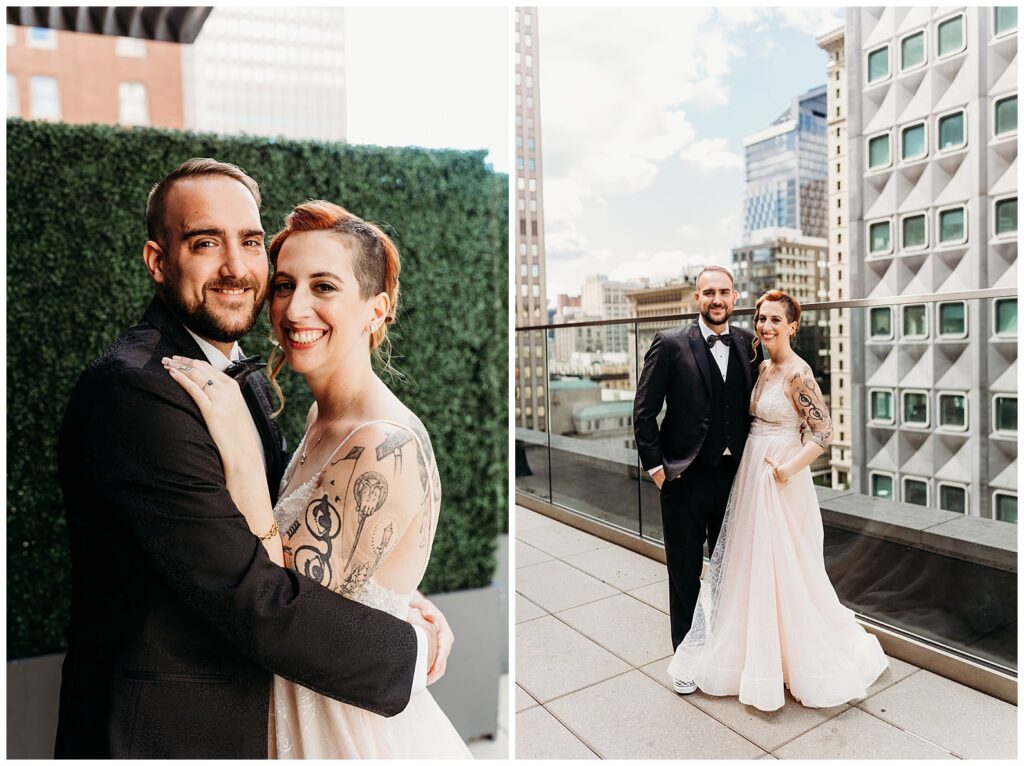 hotel monaco rooftop wedding photos