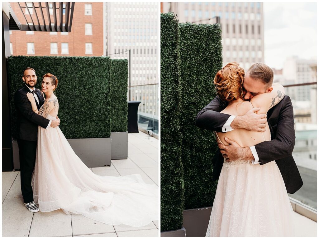 hotel monaco rooftop wedding photos