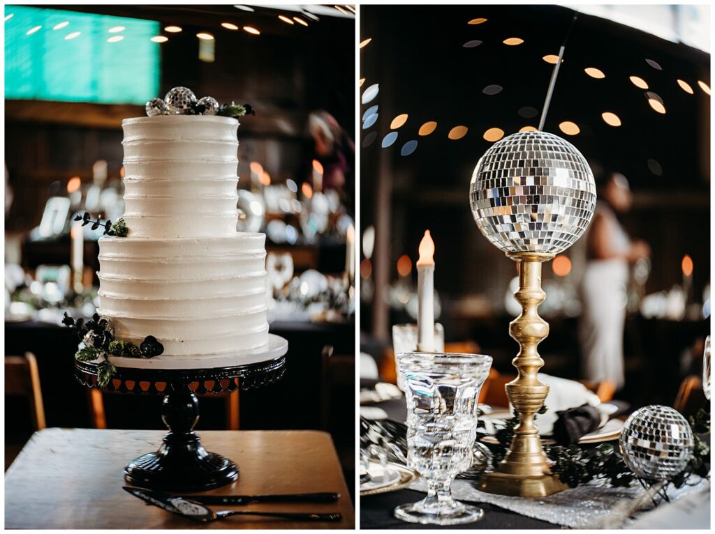 kinsey Events Warehouse Industrial Wedding With Disco Balls