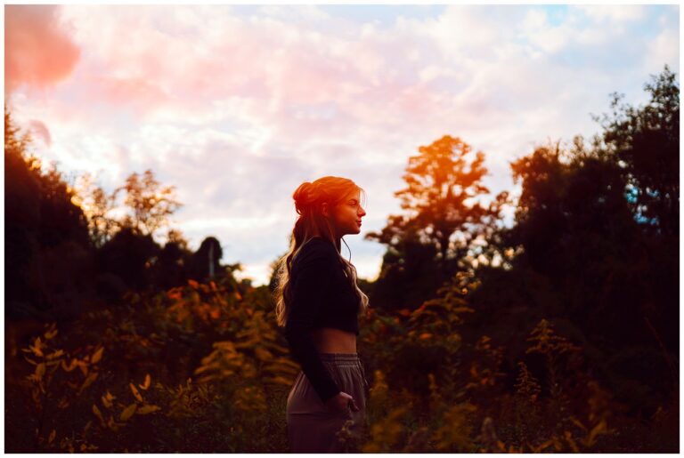 silhouette of a senior portrait
